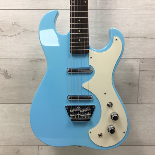 Vist Large View of Product Image Which is Used Silvertone 1449DBL Double Cut Electric Guitar Blue