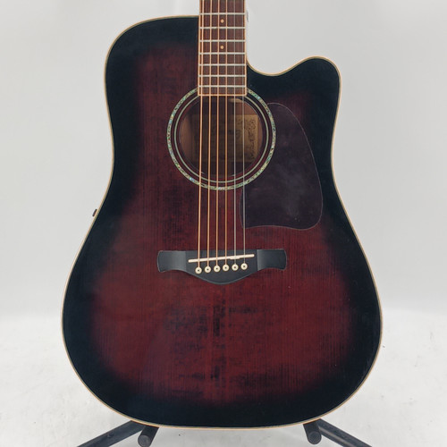 Vist Large View of Product Image Which is Used Ibanez AW30ECE-DVS DARK VIOLIN SUNBURST Solid Top Acoustic Guitar Sunburst