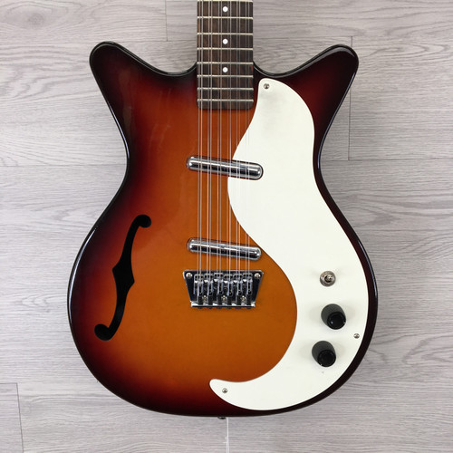 Vist Large View of Product Image Which is Used Danelectro 59M 12 STRING W/ F-HOLES Double Cut Electric Guitar Sunburst 12-String