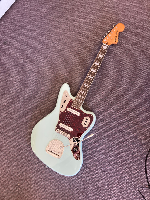 Vist Large View of Product Image Which is Used Squier CLASSIC VIBE 70S JAGUAR Offset Double Cutaway Electric Guitar Blue 6-String