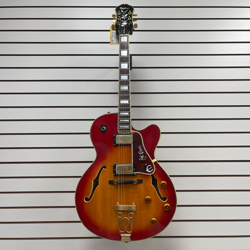 Vist Large View of Product Image Which is Used Epiphone JOE PASS EMPEROR II Semi-Hollow Electric Guitar Cherry Sunburst 6-String