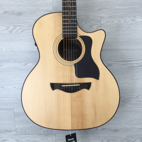 Vist Large View of Product Image Which is Used Tagima OLIVE GRACE CACTU SANTOS SIGNATURE Solid Top Acoustic Guitar Natural