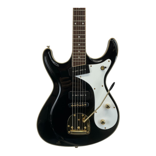 Vist Large View of Product Image Which is Used Eastwood Sidejack Dlx Double Cut Electric Guitar Black 6-String