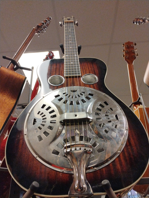 Vist Large View of Product Image Which is Used Recording King SQUARE NECK RESONATOR Acoustic Guitar Sunburst