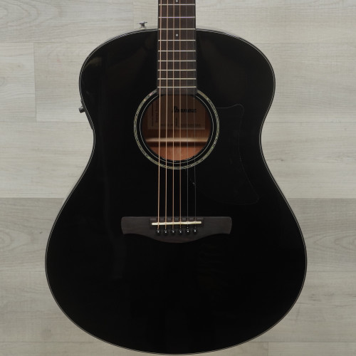 Vist Large View of Product Image Which is Used Ibanez AAM100E Advanced Auditorium Solid Top Acoustic Guitar Black