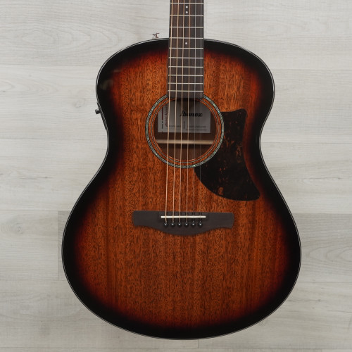 Vist Large View of Product Image Which is Used Ibanez AAM140E Advanced Auditorium Solid Top Acoustic Guitar Sunburst