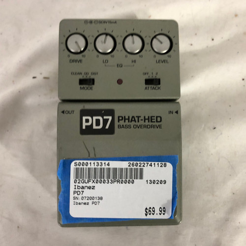 Vist Large View of Product Image Which is Used Ibanez PD7 Overdrive Pedal