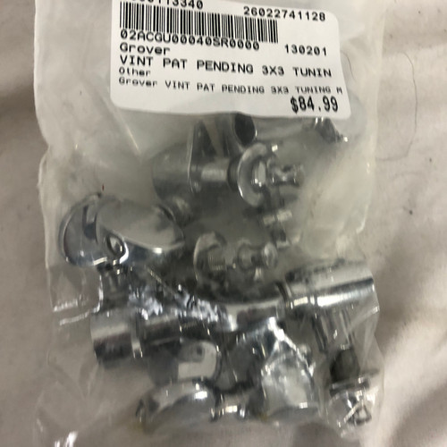 Vist Large View of Product Image Which is Used Grover VINT PAT PENDING 3X3 TUNING MACHINE SET Guitar Hardware