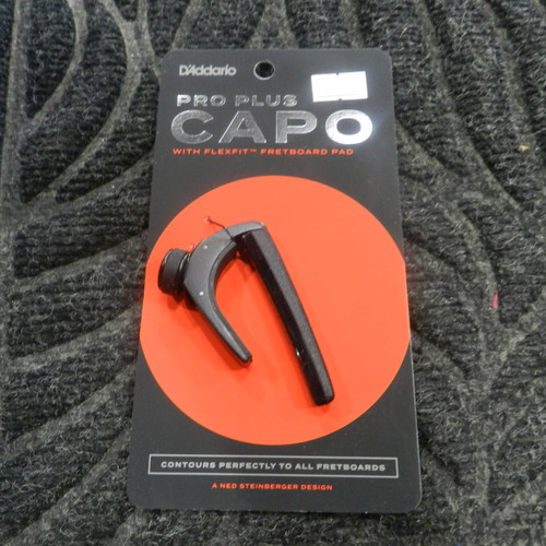 New D'Addario Pro Plus Capo Black 40105-DAD-PW-CP-19