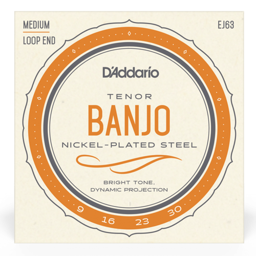 Vist Large View of Product Image Which is New - D'ADDARIO EJ63 TENOR BANJO STRINGS NICKEL 9-30