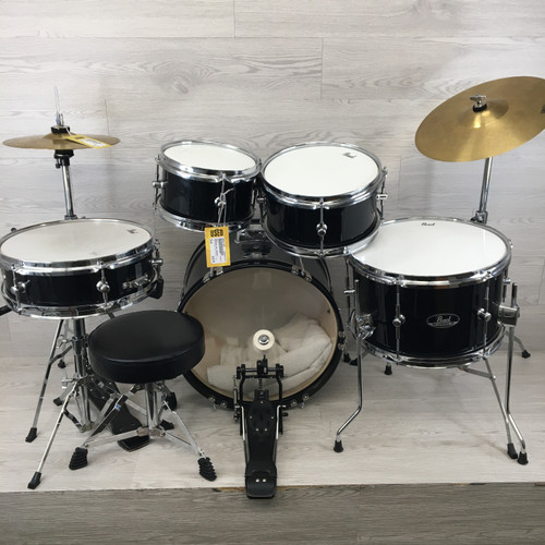 Vist Large View of Product Image Which is Used Pearl ROADSHOW 5PC DRUMSET Drum Shells and Hardware Black