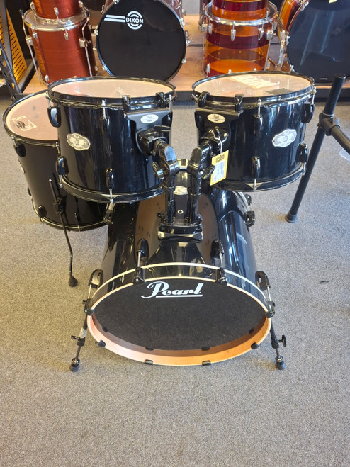 Vist Large View of Product Image Which is Used Pearl SST 4PC SHELL PACK Drum Shell Kit Black 22" Kick Drum