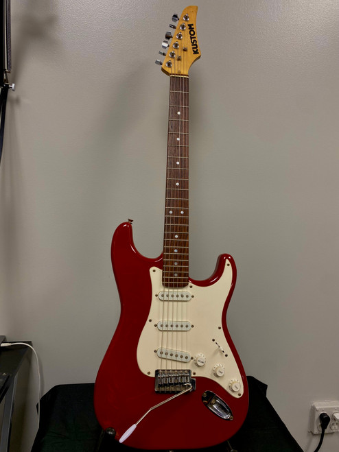 Vist Large View of Product Image Which is Used Kustom STRAT STYLE GUITAR S Type Electric Guitar Red 6-String