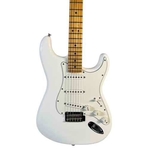Vist Large View of Product Image Which is 2021 Fender Player Stratocaster Polar White Electric Guitar
