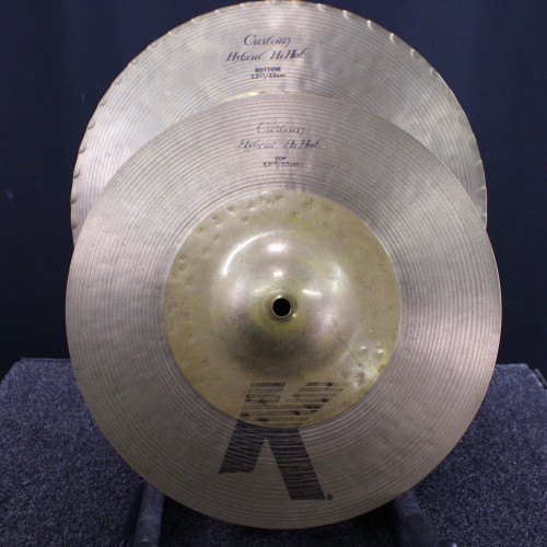 Vist Large View of Product Image Which is Used Zildjian 13 K CUSTOM HYBRID HI HAT Hi Hat Cymbals 13"