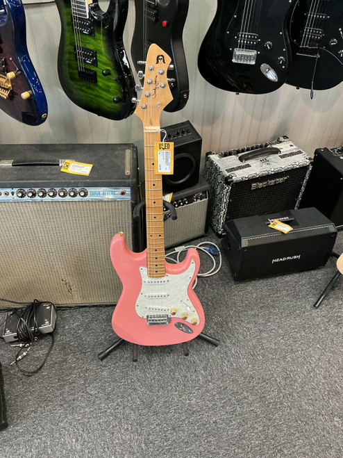 Vist Large View of Product Image Which is Used PARTSCASTER S Type Electric Guitar Pink 6-String