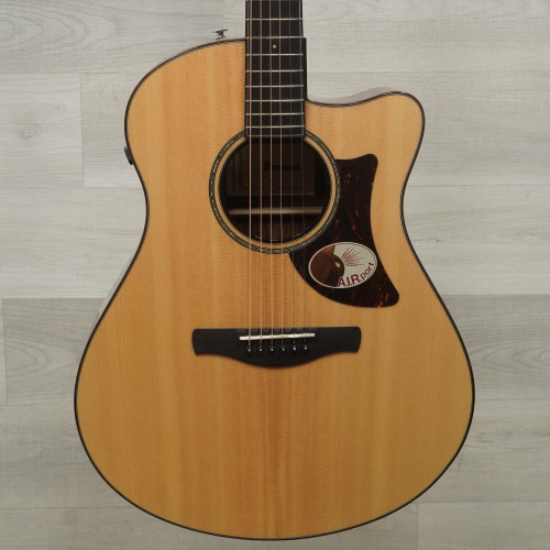 Vist Large View of Product Image Which is Used Ibanez AAM300CE Advanced Auditorium Solid Top Acoustic Guitar Natural