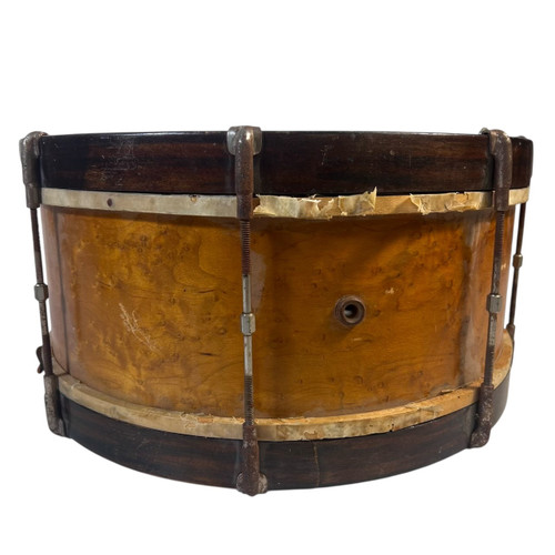 Vist Large View of Product Image Which is Used Brandless 15.5" X 6.5" Antique Vintage Wood Snare Drum