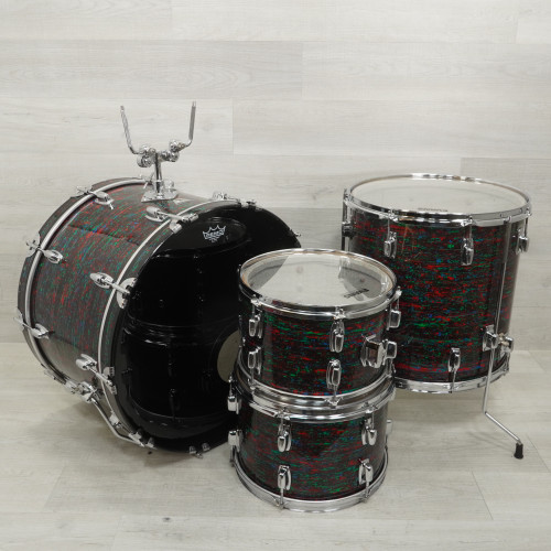 Vist Large View of Product Image Which is Used Ludwig Standard Vintage Drum Shell Kit Psychedelic Red