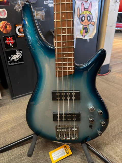 Vist Large View of Product Image Which is Used Ibanez SR300E SDGR BASS SOUNDGEAR Bass Guitar Blue 4-String