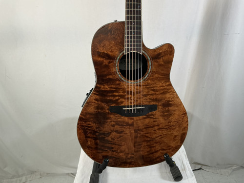 Vist Large View of Product Image Which is Used Ovation CS24P-NMB Solid Top Acoustic Guitar Wood
