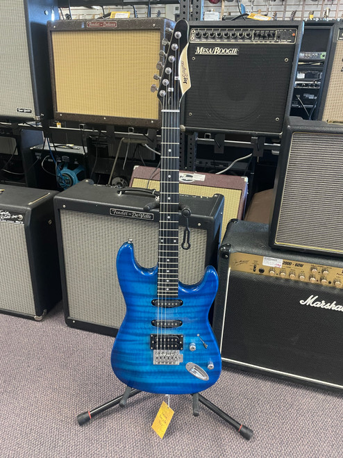 Vist Large View of Product Image Which is Used LEO JAYMZ S-TYPE S Type Electric Guitar Blue 6-String