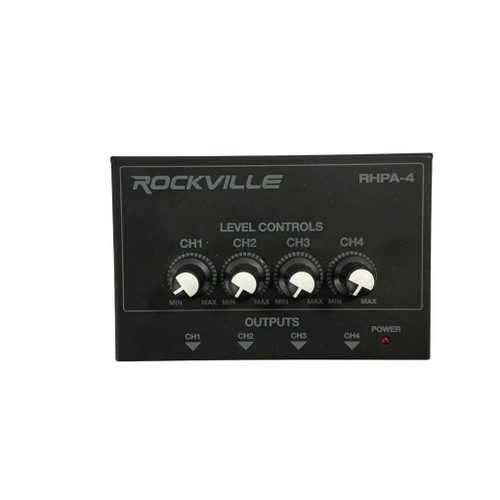 Vist Large View of Product Image Which is Used Rockville RHPA4 HEADPHONE MIXER Pro Sound Product