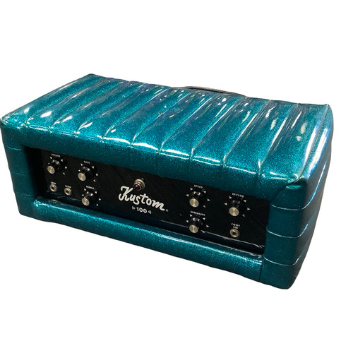 Vist Large View of Product Image Which is Used Kustom K 100-2 HEAD TUCK ROLL BLUE Solid State Guitar Amp No Size