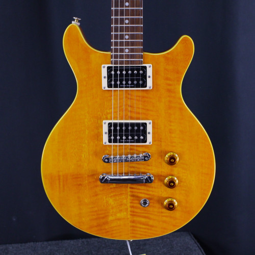 Vist Large View of Product Image Which is Used Hamer SLAMMER SUNBURST FLAT TOP GUITAR Double Cut Electric Guitar Cherry Sunburst 6-String