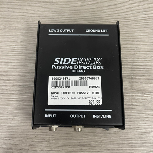 Vist Large View of Product Image Which is Used HOSA SIDEKICK PASSIVE DIRECT BOX DIB-443 Pro Sound Product