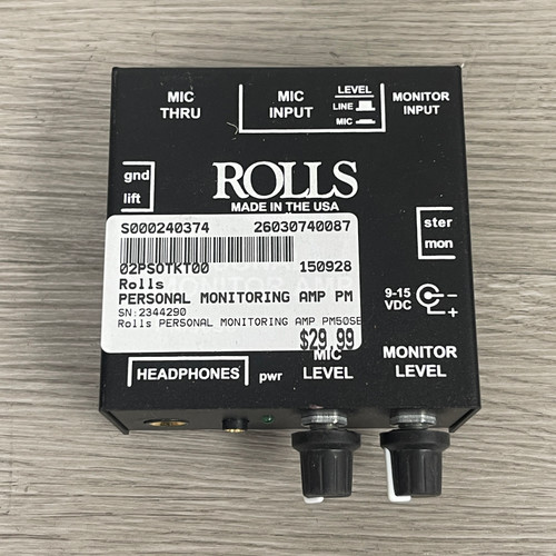 Vist Large View of Product Image Which is Used Rolls PERSONAL MONITORING AMP PM50SE Pro Sound Product