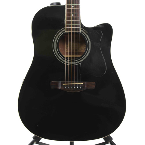 Vist Large View of Product Image Which is Used Ibanez V70CE BK Solid Top Acoustic Guitar Black