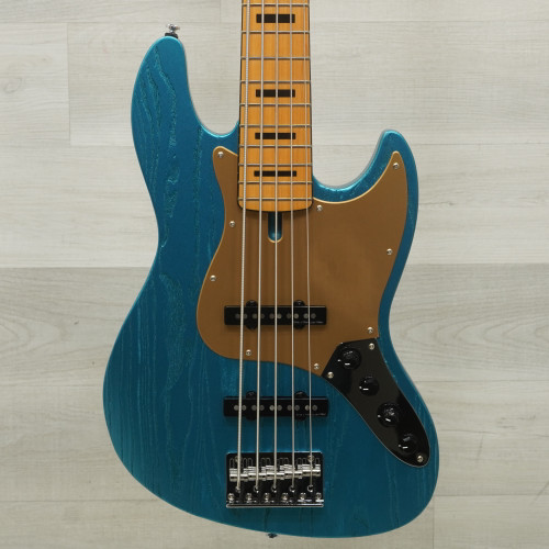Vist Large View of Product Image Which is Used Sire Marcus Miller Sandblasted V Bass Guitar Blue 5-String