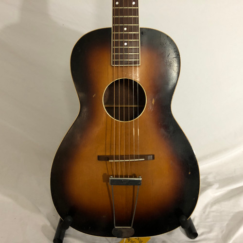 Vist Large View of Product Image Which is Used MAY-BELL PARLOR Vintage Solid Top Acoustic Guitar Sunburst