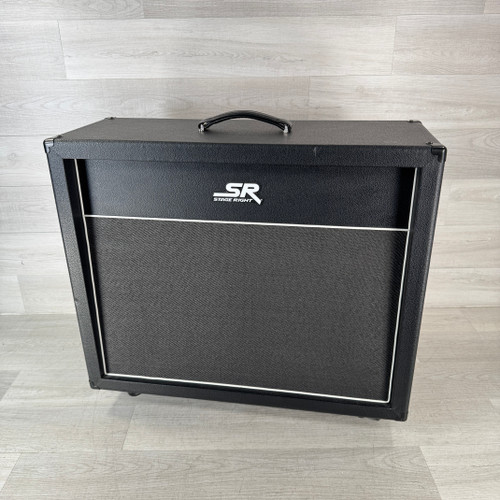 Vist Large View of Product Image Which is Used Stage Right by Monoprice SB-212 - 2 x 12-inch Guitar Speaker Cabinet - V30 Loaded - Local Pickup Only