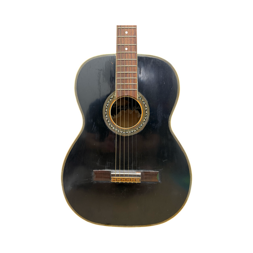 Vist Large View of Product Image Which is Used Teisco AUDITION VINTAGE ACOUSTIC GUITAR Vintage Laminate Top Acoustic Guitar Black