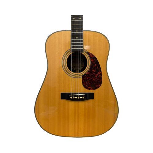 Vist Large View of Product Image Which is Used Hondo H-28H VINTAGE ACOUSTIC DREADNOUGHT Vintage Solid Top Acoustic Guitar Natural