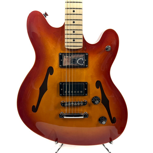 Vist Large View of Product Image Which is Used Squier Affinity Series Starcaster Deluxe Semi-hollowbody Electric Guitar - Sienna Sunburst
