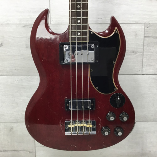 Vist Large View of Product Image Which is Used Gibson EB-3 CA. 1970 Slotted Headstock Vintage Bass Guitar Red