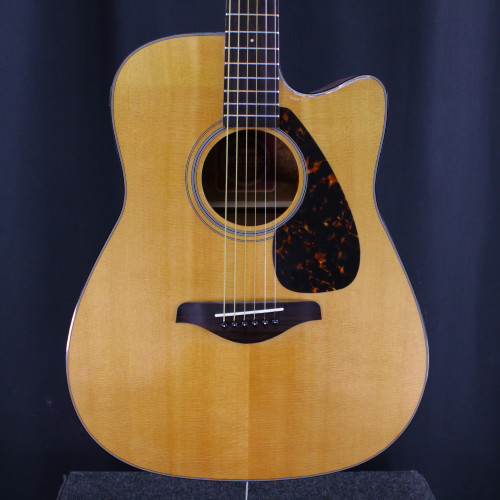 Vist Large View of Product Image Which is Used Yamaha FGX700SC ACOUSTIC ELECTRIC Solid Top Acoustic Guitar Natural