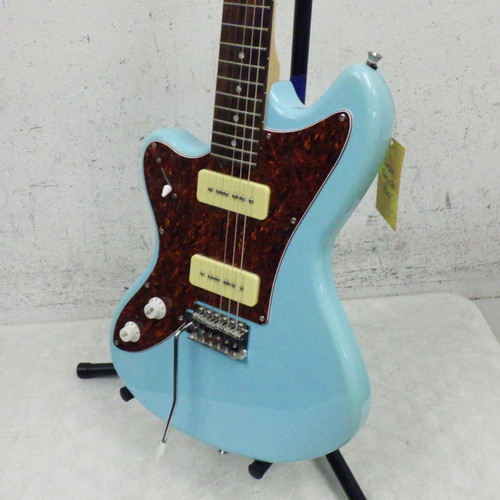 Vist Large View of Product Image Which is Used Reville Offset Double Cut Offset Double Cutaway Electric Guitar Blue 6-String