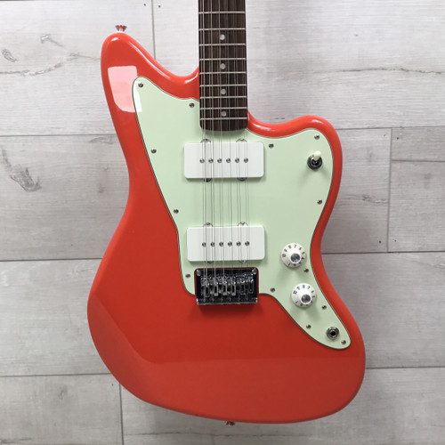 Vist Large View of Product Image Which is Used Squier Paranormal FSR Jazzmaster XII Fiesta Red Offset Double Cutaway Electric Guitar 12-String