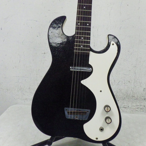 Vist Large View of Product Image Which is Used Silvertone 1960S 1488 Electric Guitar Black 6-String