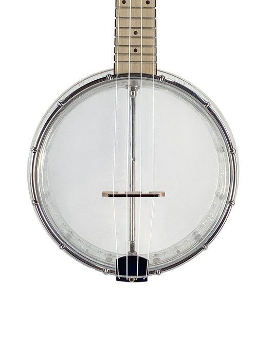 Vist Large View of Product Image Which is Used Gold Tone Little Gem Transparent Banjolele w/Bag