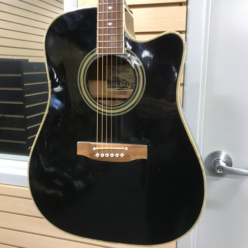 Vist Large View of Product Image Which is Used Takamine EF341C Laminate Top Acoustic Guitar Black