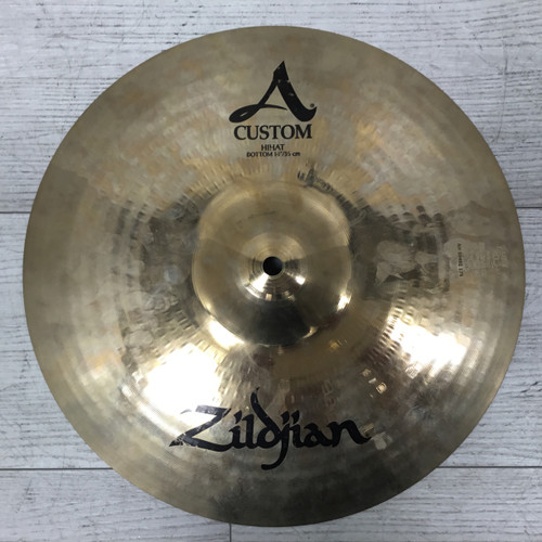 Vist Large View of Product Image Which is Used Zildjian A Custom 14" Bottom Hi Hat Cymbal