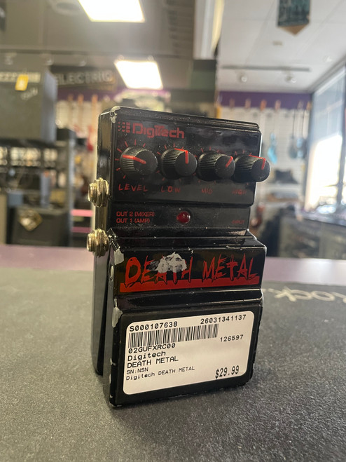 Vist Large View of Product Image Which is Used Digitech DEATH METAL Distortion Pedal