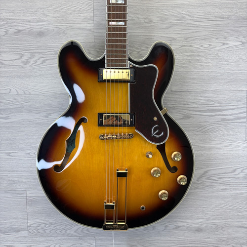 Vist Large View of Product Image Which is Used Epiphone SHERATON Semi-Hollow Electric Guitar Sunburst 6-String