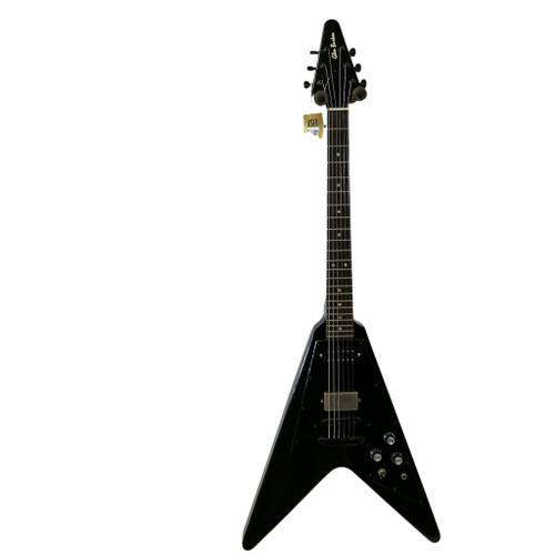 Vist Large View of Product Image Which is Used Glen Burton FLYING V TYPE Electric Guitar Black 6-String