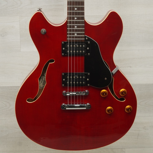 Vist Large View of Product Image Which is Used Oscar Schmidt OE-30 Delta King Semi-hollow Electric Guitar Red
